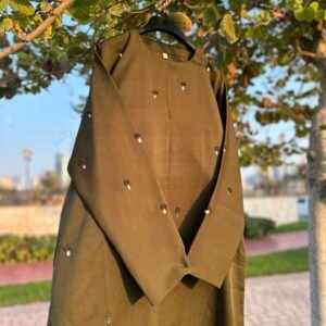 Trendy Olive Green Abaya